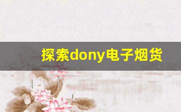 探索dony电子烟货源的分销模式与盈利机会