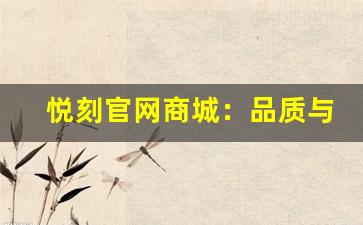 悦刻官网商城：品质与创新的电子烟选择